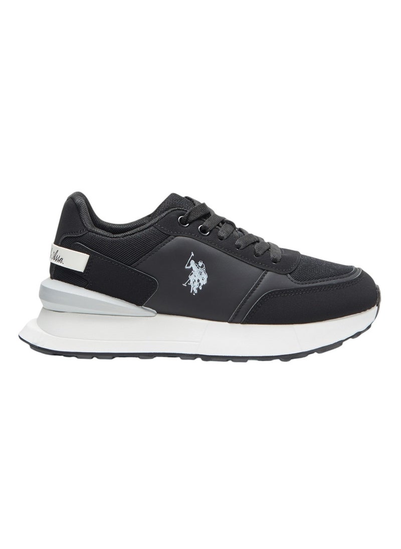 U.S. Polo Assn. - Women's Black Low-Top Sneakers - Lightweight with White Sole, Comfortable Casual Shoes - Image 1