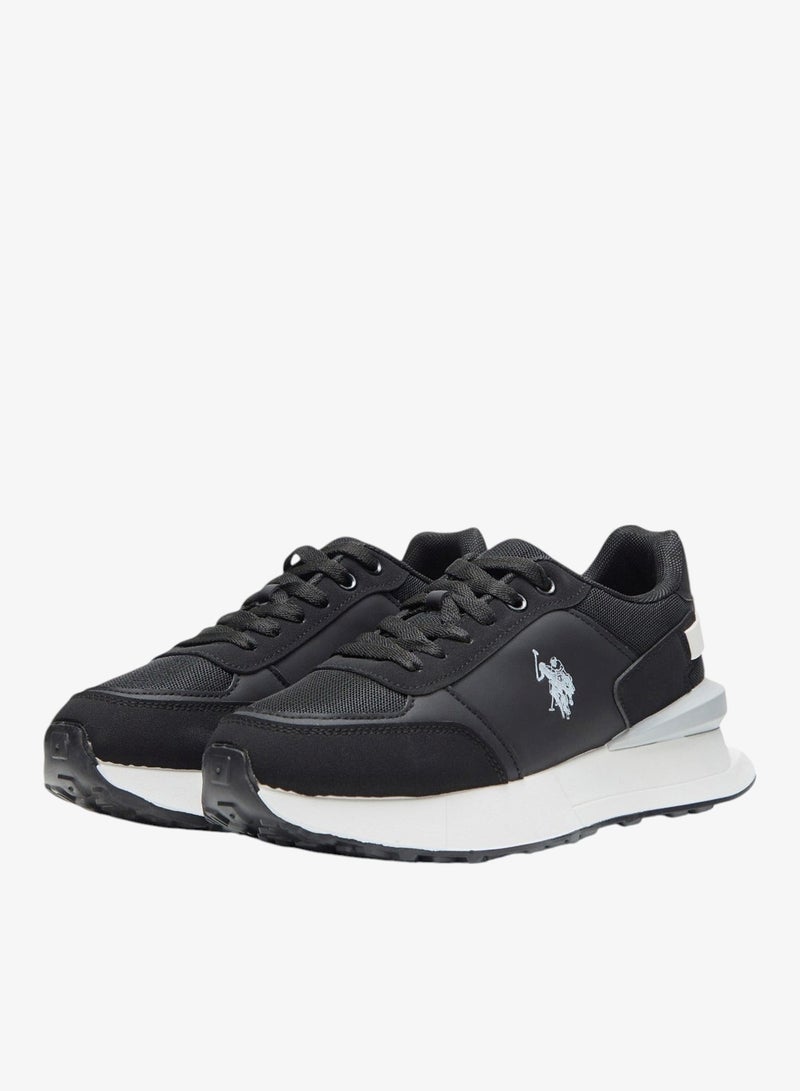 U.S. Polo Assn. Women's Black Low-Top Sneakers - Lightweight Shoes with White Sole, Comfortable Casual - Image 2