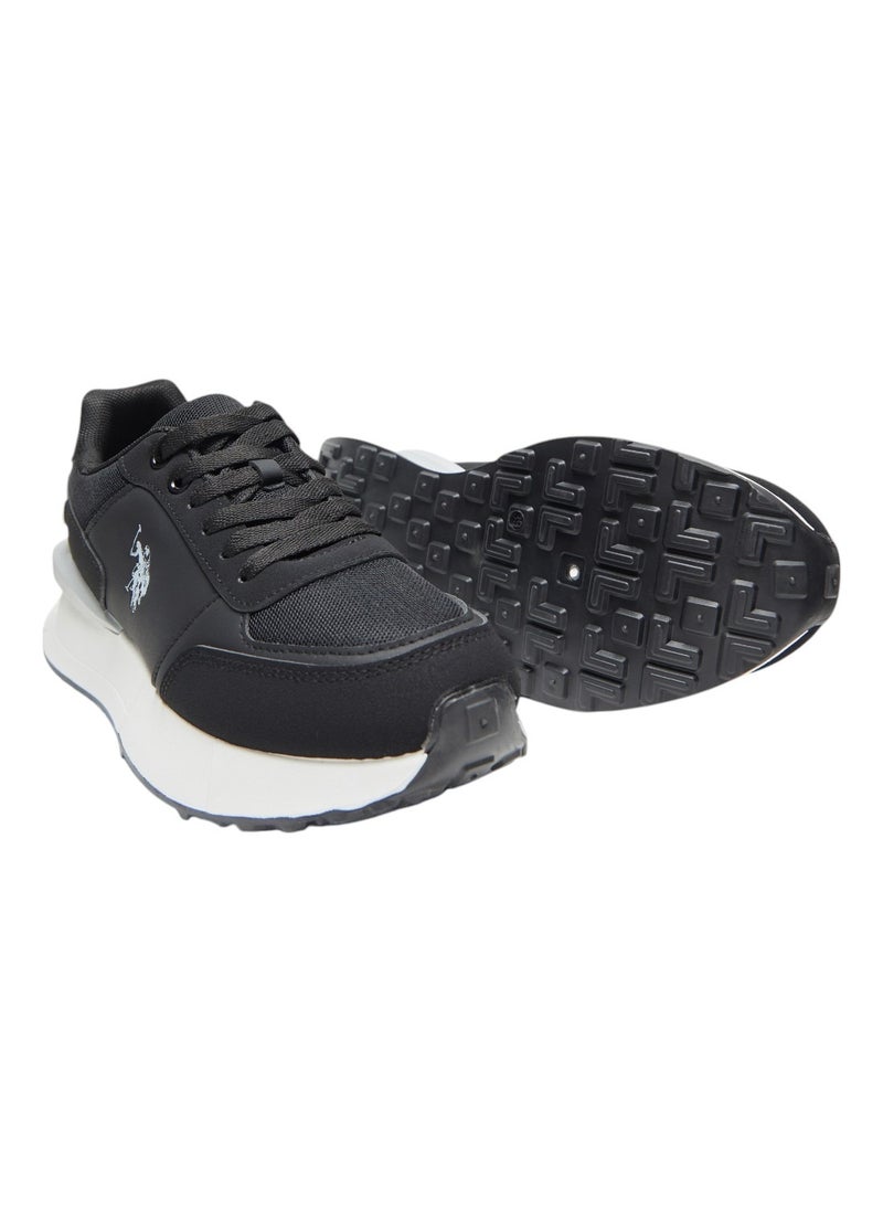 Women's Black Low-Top Sneakers - Lightweight with White Sole, Comfortable Casual Shoes - pzsku/ZEA4F13E05489417BE2AAZ/45/_/1737642381/f4f8dc06-5b5a-48ca-aef8-223bea3b6803