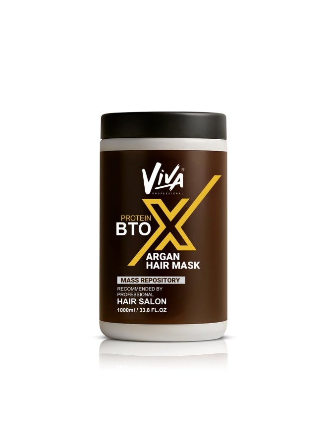 Viva Professional BTOX Argan Hair Mask 1000ml  Deep Conditioning Treatment - Image 1