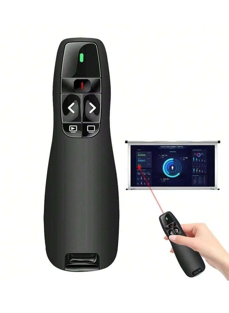 Generic - 2.4Ghz Wireless Presenter With Red Laser Pointer, PowerPoint Presentation Clicker for Windows and Mac, Remote Control for Slideshows, Keynote and More - Image 1
