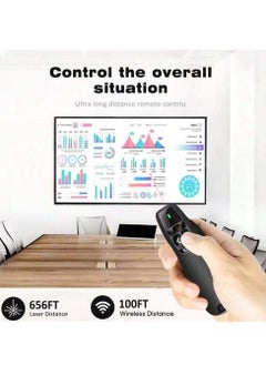 ماركة غير محددة جهاز عرض لاسلكي 2.4 جيجا هرتز مع مؤشر ليزر أحمر، جهاز عرض PowerPoint لنظامي التشغيل Windows وMac، جهاز تحكم عن بعد لعروض الشرائح وKeynote والمزيد  - Image 4