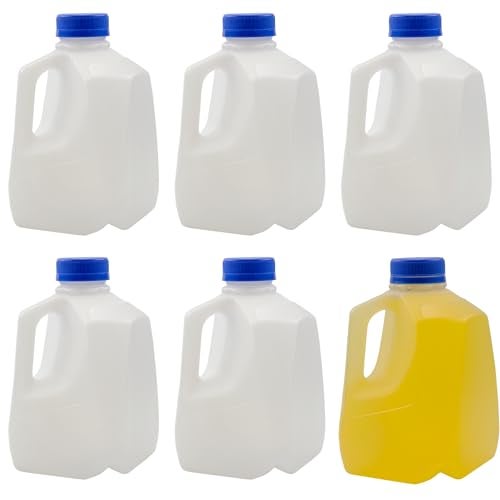 Cornucopia Brands 32oz Plastic Jugs (6-Pack); 1-Quart / 32-Ounce Bottles w/Caps for Juice, Water, Sports and Protein Drinks and Milk, BPA-Free - Image 1