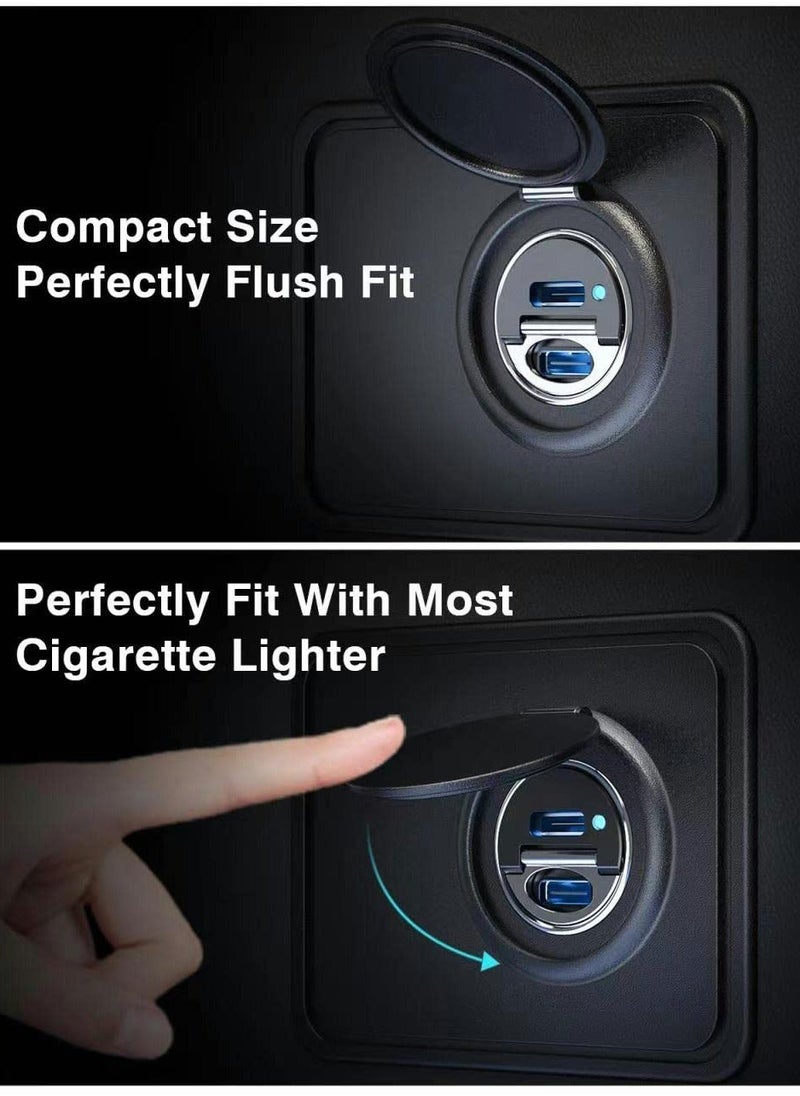 Y&D USB C Car Charger 30W, Smallest 4.8A Dual Port PD Phone Automobile Charger, Flush Fit Metal Adapter for iPhone 14/14 Pro/14 Pro Max/13 Pro/13 Max, Galaxy, iPad, MagSafe  - Image 4