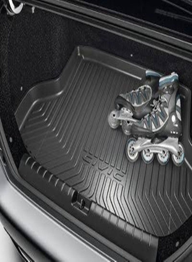 Cargo Liner Trunk Mat for Honda Civic 2022+ Models, Trunk Mat for Civic 11th Gen, Black Tpe Rubber, Custom Fit, All-Weather Protection - Image 1
