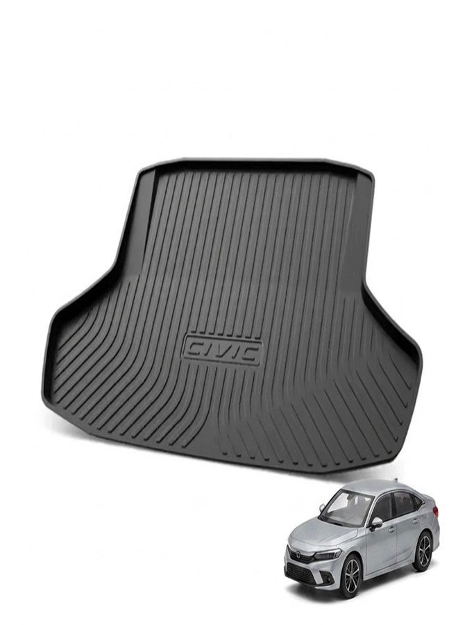 Cargo Liner Trunk Mat for Honda Civic 2022+ Models, Trunk Mat for Civic 11th Gen, Black Tpe Rubber, Custom Fit, All-Weather Protection - Image 2