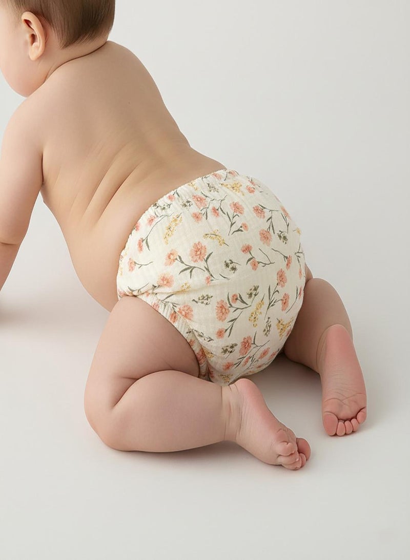 babyqlo Muslin Floral Potty Training Pants Set of 3 - Image 4