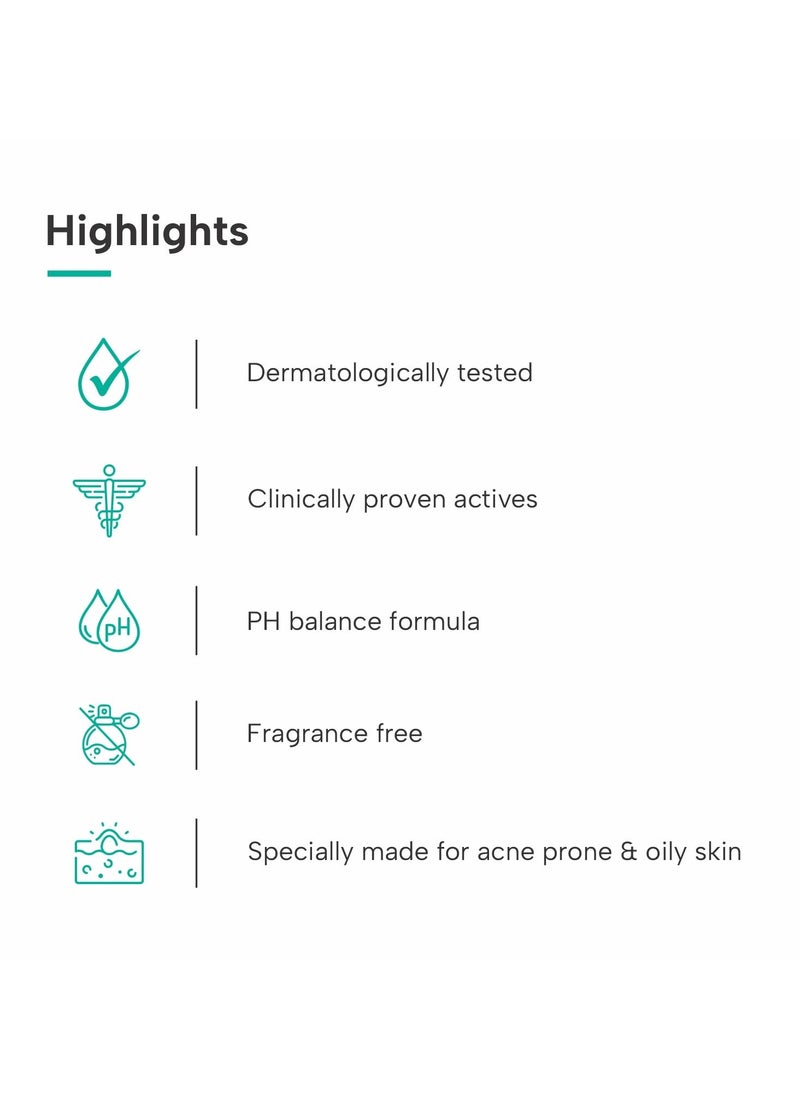 DERMATOUCH Salicylic Acid 2% Face Wash | For Acne & Oil Control | Suitable to All Skin Types | For both Men & Women | 50ML  - Image 3