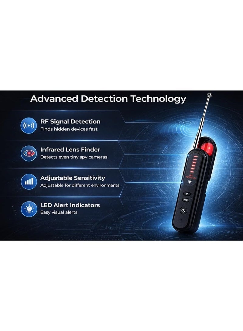 فيريكس T01 Smart Camera Detector - كاميرا مخفية متعددة الوظائف، GPS Tracker & Bug Detector مع ماسح إشارة RF، مكتشف عدسة الأشعة تحت الحمراء، جهاز محمول مضاد للتجسس - Image 1