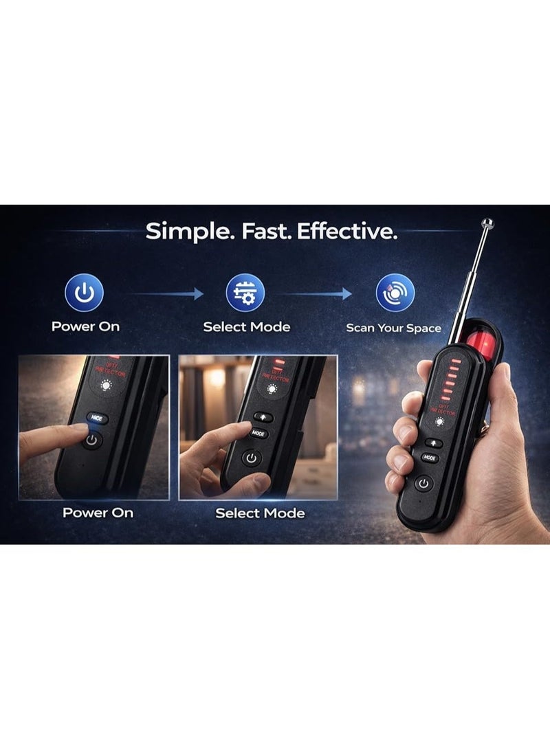 فيريكس T01 Smart Camera Detector - كاميرا مخفية متعددة الوظائف، GPS Tracker & Bug Detector مع ماسح إشارة RF، مكتشف عدسة الأشعة تحت الحمراء، جهاز محمول مضاد للتجسس - Image 3