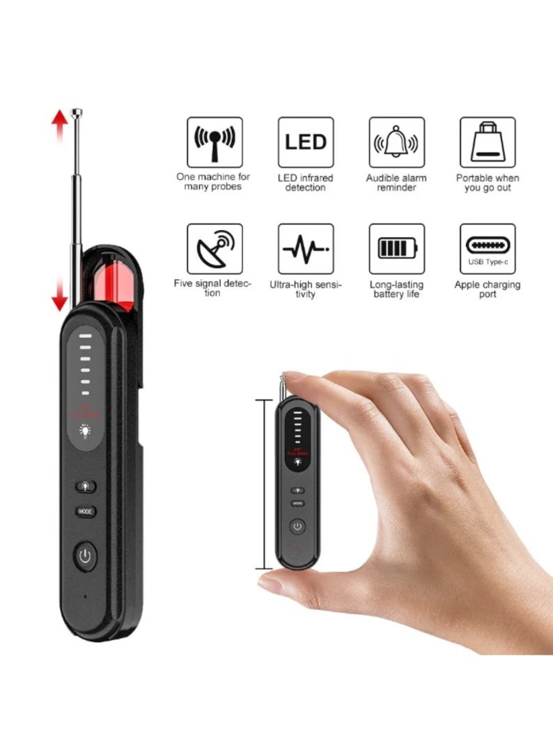 فيريكس T01 Smart Camera Detector - كاميرا مخفية متعددة الوظائف، GPS Tracker & Bug Detector مع ماسح إشارة RF، مكتشف عدسة الأشعة تحت الحمراء، جهاز محمول مضاد للتجسس - Image 5