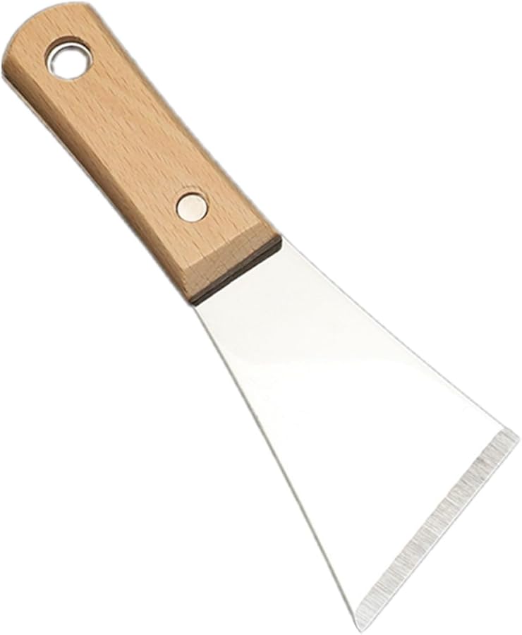 Stainless Steel Putty Knife Slanted Blade Scraper Tool For Drywall Glue Removal - Image 1