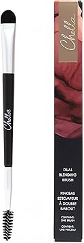 Chella Dual Blending Foundation Makeup Brush with Eyebrow Spoolie - Image 1