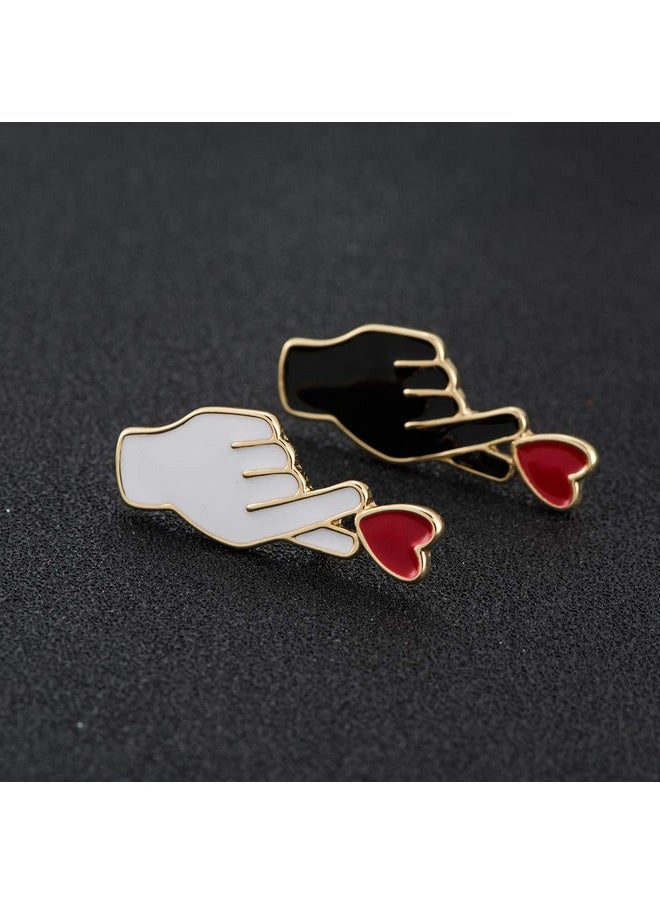 10K Gold Color White And Black Enamel Finger Heart Pin And Brooch(Rose Gold) - pzsku/ZEA4F8DAB22DA0DE445E8Z/45/_/1735214651/d2efc7c9-f94c-4a84-9adb-d736f92ab54b