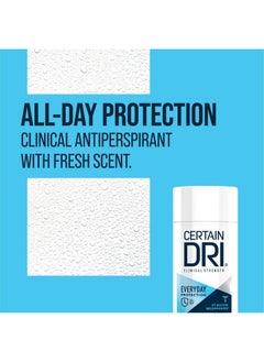 CERTAIN DRI Certain Dri Everyday Strength Clinical Solid Antiperspirant, Hyperhidrosis Treatment for Men & Women, Long-Lasting 72hr Protection, Effective Sweat Control, Travel Friendly, Fresh Scent, 2.6oz  - Image 2