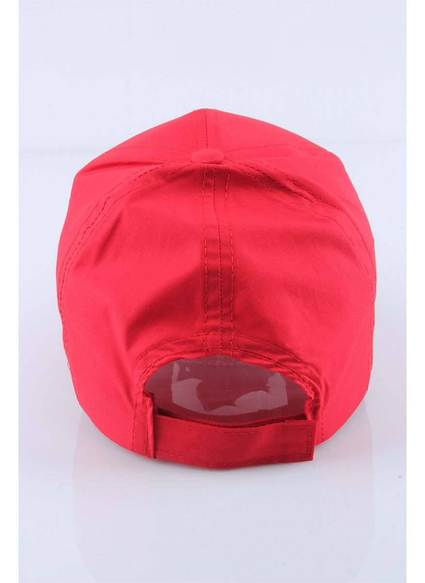 Cappello Plain Red Unisex Hat - CPLDUZR005  - Image 3