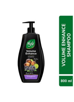 Nyle Naturals Volume Enhance Shampoo, With Blackberry, Reetha And Amla, Gentle & Soft Shampoo, Ph Balance And Paraben Free, For Men And Women, 800Ml  - Image 2