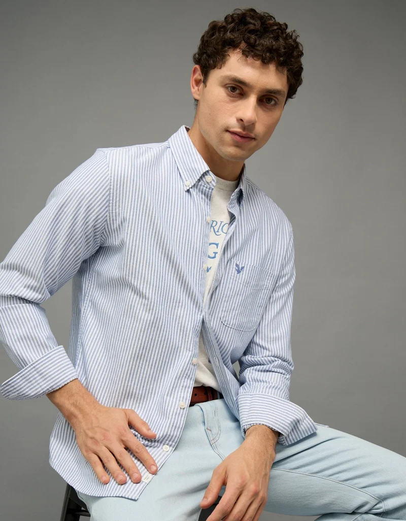 American Eagle AE Slim Fit Everyday Oxford Button-Up Shirt