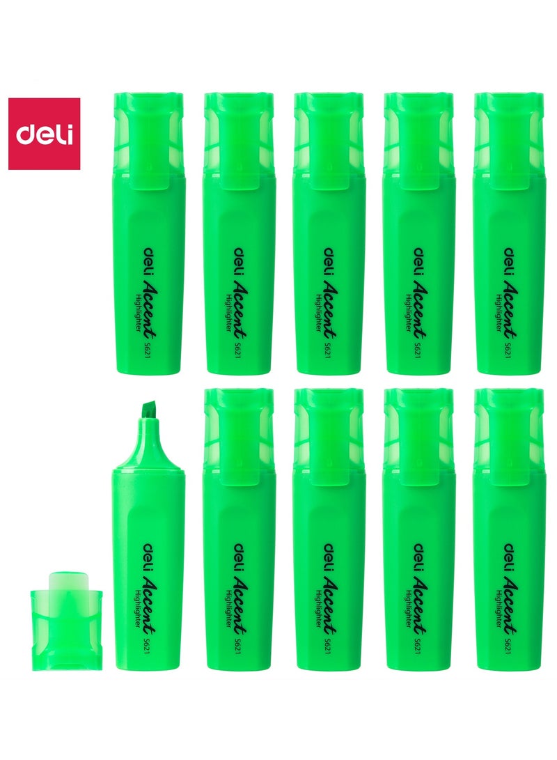 Deli هايلايتر أخضر DELI S621 10:PC - Image 2
