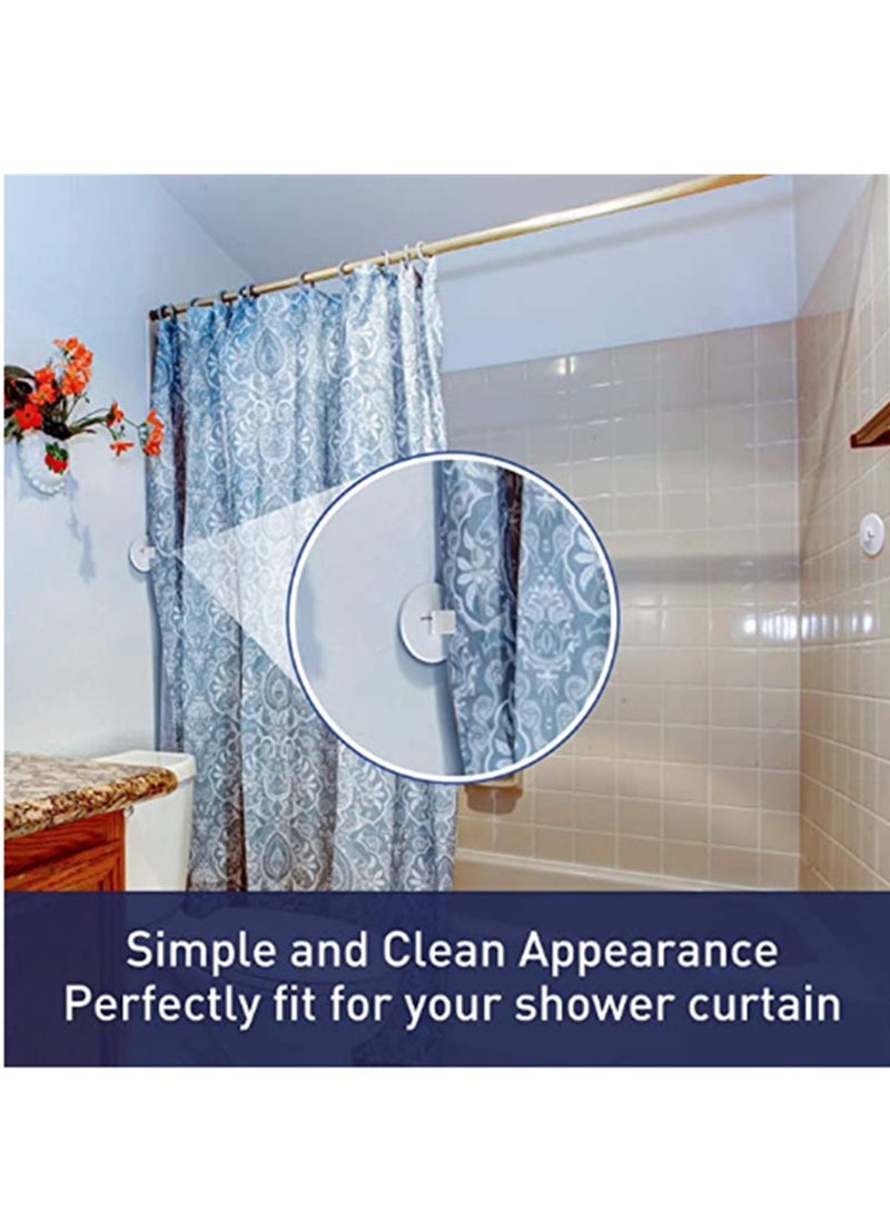 SYOSI Self Adhesive Shower Curtain Clips, 4 Pack Shower Splash Clips For Curtain, Guard Splash Curtain Clips, Curtain Clips Small Wire Holder for Shower Hanging Camper Home Decoration Indoor Outdoor  - Image 3