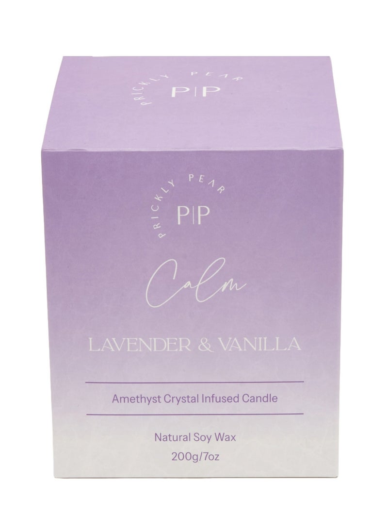 Prickly Pear Amethyst Crystal 'Calm' Candle, 200g  - Image 4