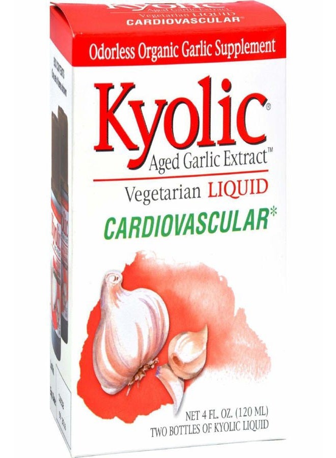 kyolic Aged Garlic Extract Liquid, Vegetarian Cardiovascular, 4 Ounces (Packaging May Vary) - Image 1