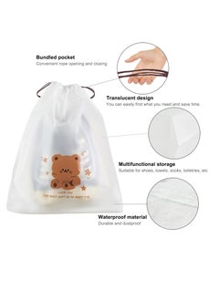 SYOSI Clear Shoe Bags for Travel 50Pcs Transparent Travel Shoe Bags for Packing Waterproof Dustproof Portable Drawstring Shoe Storage Bags for Men and Women  - Image 2