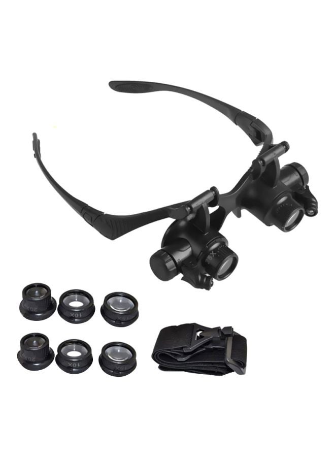 Repair Magnifier Loupe Glasses With LED Light Black - Image 1