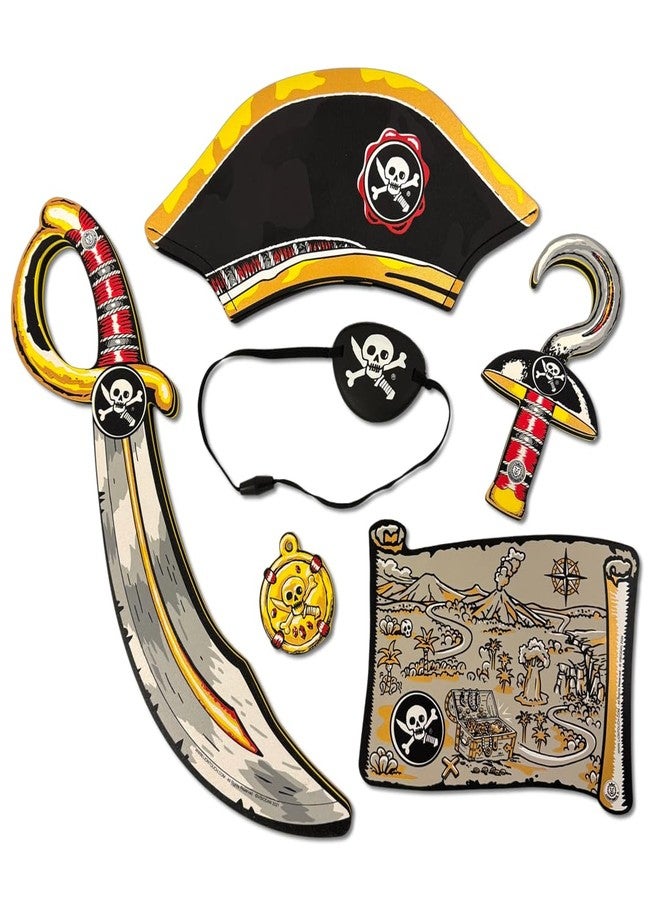 Liontouch - Pirate Play Set with Saber, Hook, Hat, Eyepatch, Medallion & Map - 3+ Years | Pretend Play Accessories for Toddlers & Kids Ready to Sail The Caribbeans | Made of Durable & Safe Foam - Image 1