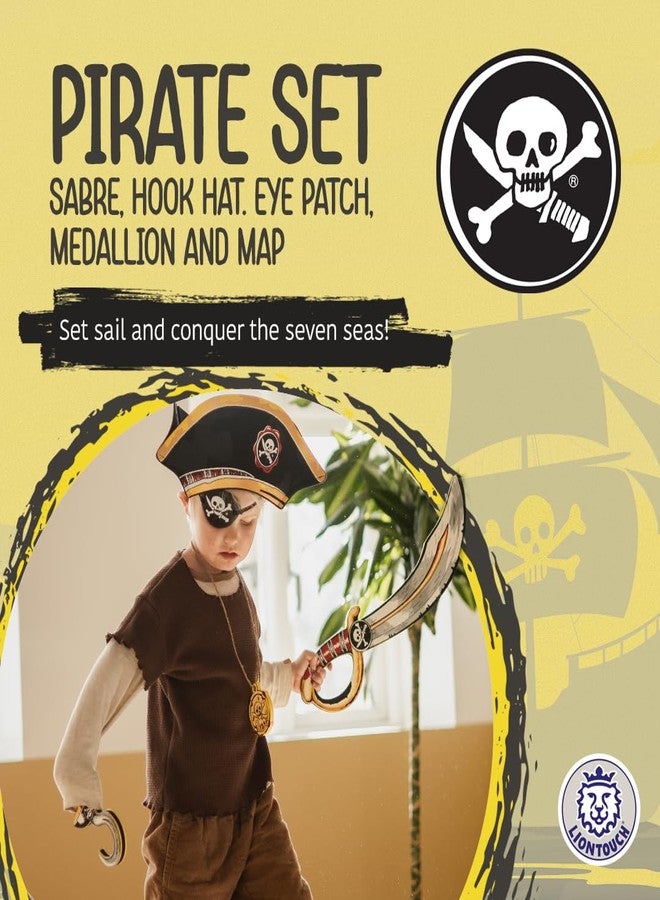 Liontouch - Pirate Play Set with Saber, Hook, Hat, Eyepatch, Medallion & Map - 3+ Years | Pretend Play Accessories for Toddlers & Kids Ready to Sail The Caribbeans | Made of Durable & Safe Foam - Image 2