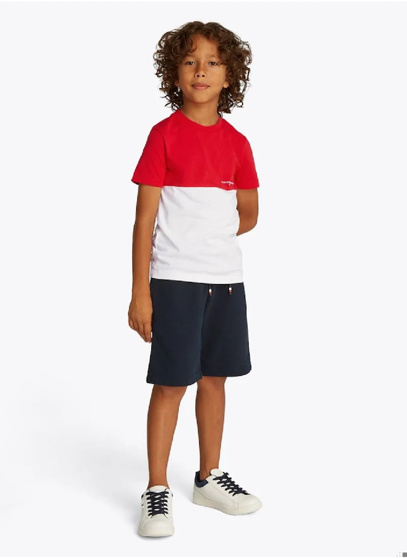 TOMMY HILFIGER Boys' Short and T-Shirt Set - Cotton Blend, Multicolour