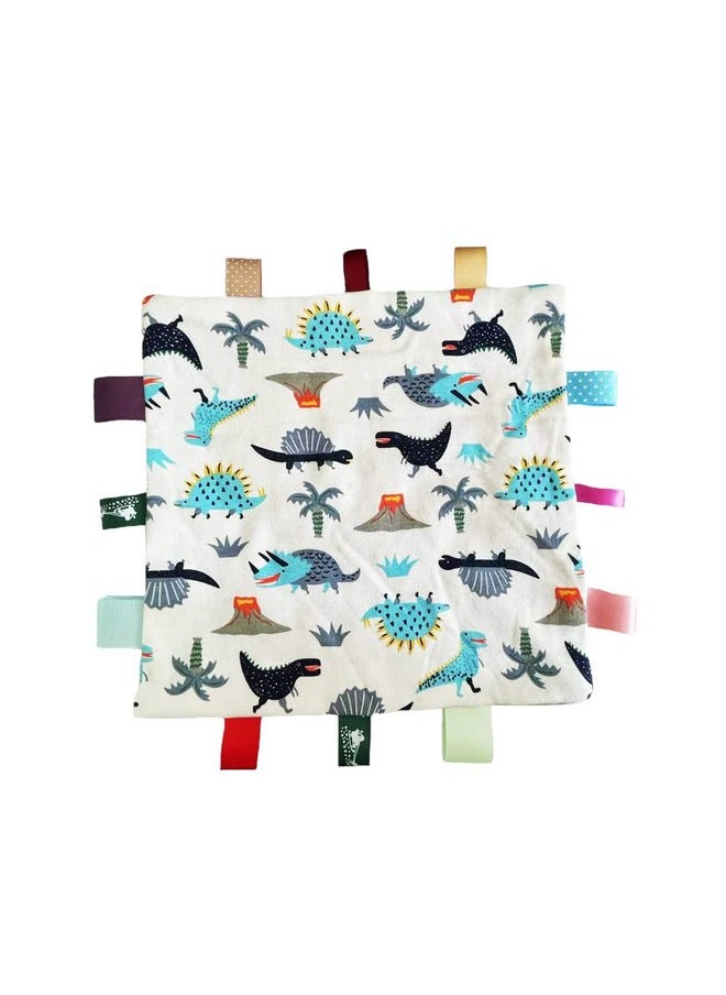 G-Tree - Baby Colorful Security Tag Blanket Soft Appease Towel for Newborn Toddlers(Gray Dinosaur Pattern) - Image 1