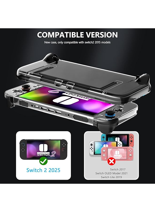 KASTWAVE Dockable Clear Case For Nintendo Switch 2 (2025) Protective Cover For Switch 2 And Joy Con Controllers Durable Pc Shell Transparent Slim Design Shockproof And Scratch Resistant - Image 5