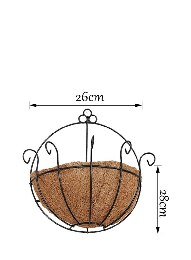 Generic FFD Metal Hanging Planter Hanging Metal Planter Basket with Coco Coir Liner  - Image 2