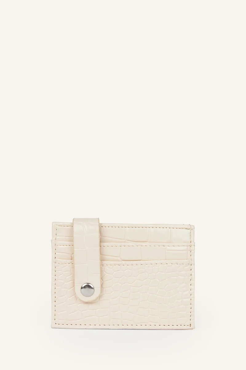 Woman Faux Leather Business Card Wallet