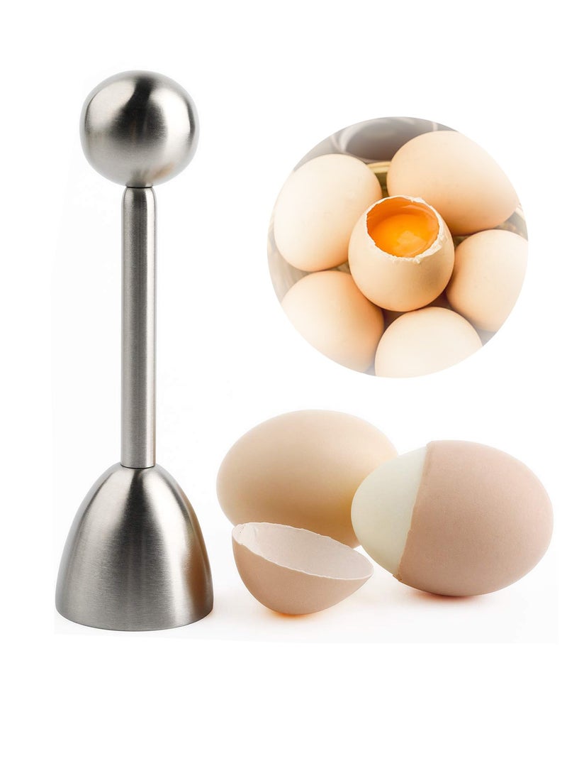Stainless Steel Egg Shell Cutter, Soft Hard Boiled Egg Topper Separator Remover, Poached Egg Shell Cutter