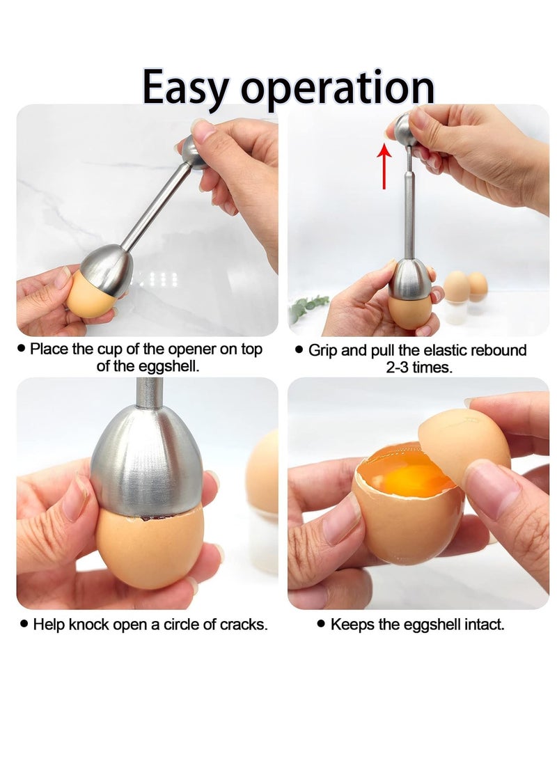 Stainless Steel Egg Shell Cutter, Soft Hard Boiled Egg Topper Separator Remover, Poached Egg Shell Cutter