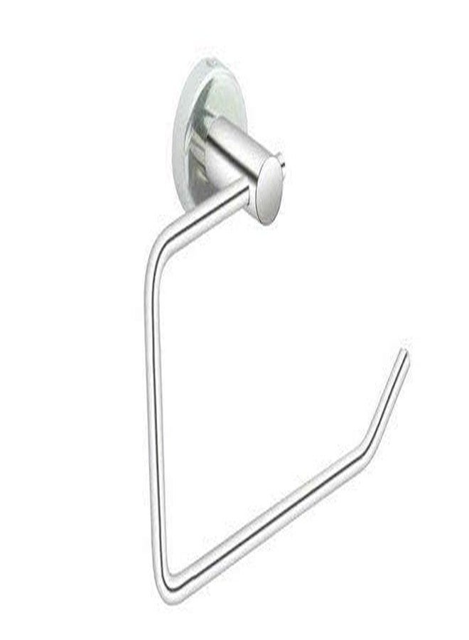 Elexa Hardware Towel Ring for Bathroom | Modern Bath Towel Stand | Towel Holder | Towel Hanger with Chrome Finish (Pack of 1). (Half Square)