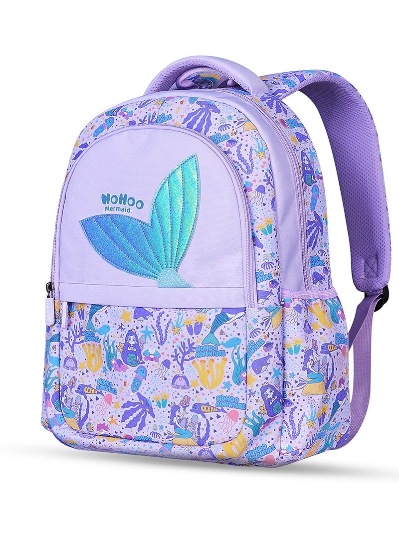 Nohoo Kids 16 Inch School Bag With Lunch Bag Combo Mermaid - Purple - Image 2