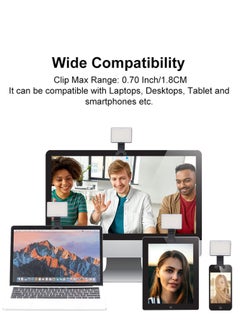 Y&D Video Conferencing Lighting, 3 Light Modes Portable LED Clip for Webcam Zoom Call Lighting Selfie  - Image 5