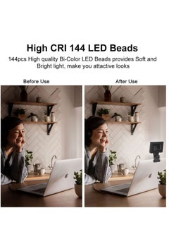 Y&D Video Conferencing Lighting, 3 Light Modes Portable LED Clip for Webcam Zoom Call Lighting Selfie  - Image 4