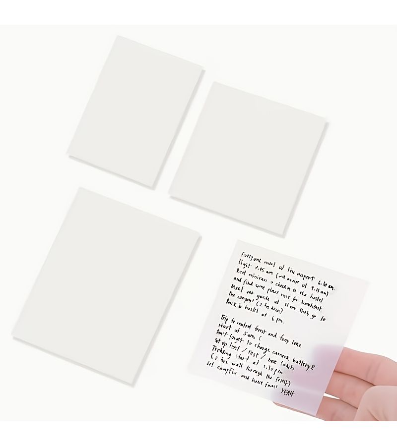 300 Sheets Large Transparent Sticky Notes Writable Full Adhesive Quick Drying Reusable For Office School Supplies - Image 5