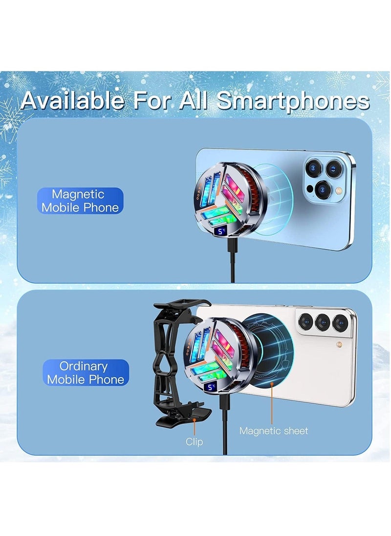 Beauenty Mobile Phone Cooler for Magsafe, Game Fan PUBG, Designed iPhone 12/13 Series, Live Streaming and Vlog, Semiconductor Heatsink Without Noise iOS Android, ipad Tablet - Image 5