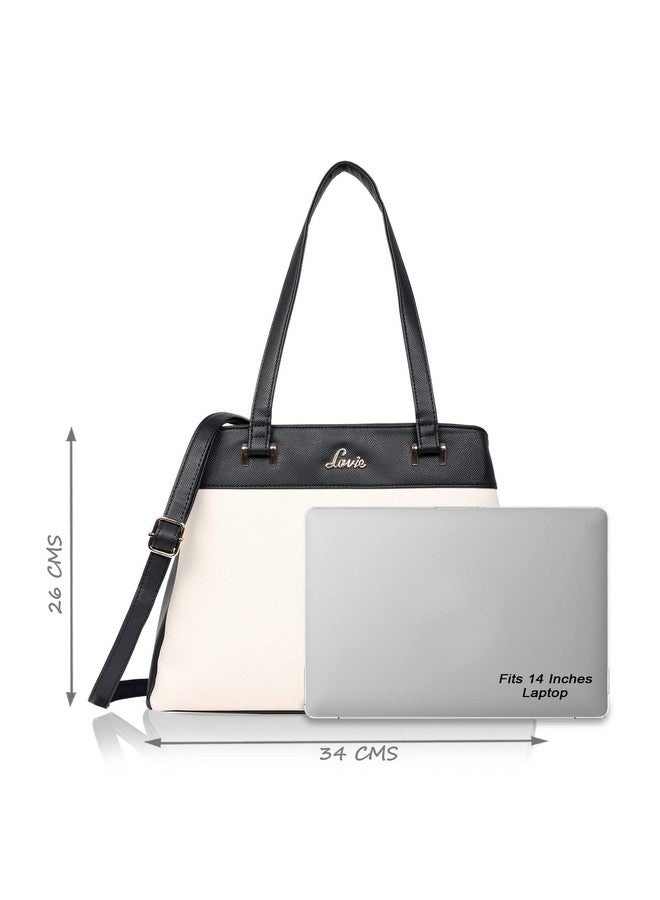 Lavie Kahlo Large Hilite Satchel 3 Compartment(OFFWHITE) - Image 4