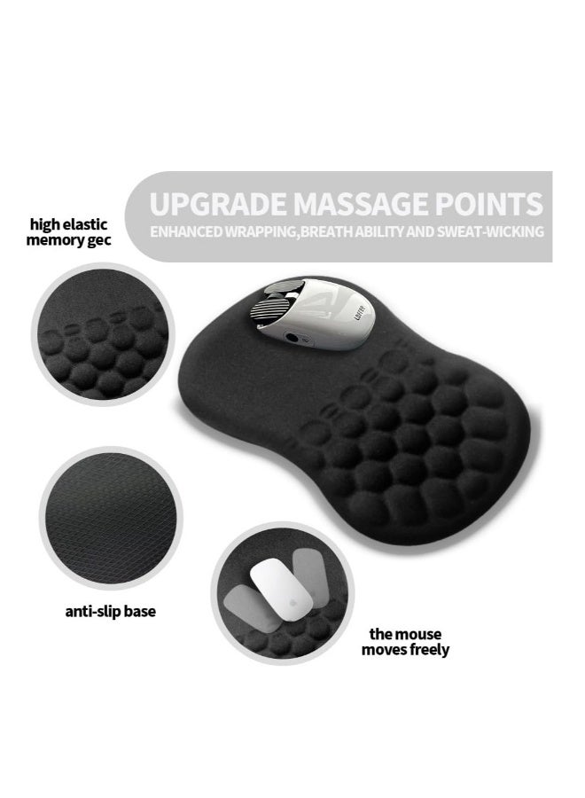 Wrist Support Mouse Pad, Portable Comfortable Mousepad with Massage Lift, Ergonomic Gaming Mouse Pad Pain Relief, Suitable for Computer, Laptop, Office, Home and Travel - Image 5