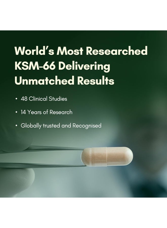 راسايانام أشواغاندا KSM-66 (500 ملغ) عبوة من قطعتين | تركيبة طبيعية فائقة القوة لدعم القوة والطاقة، مستخلص نبات الأشواغاندا | 120 كبسولة نباتية للرجال والنساء - Image 2