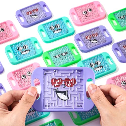 JellyArch 36 Pcs Mini Maze Puzzle Bulk for Kids Hawaii Party Favors Small Maze Cubes Game Educational Handheld Puzzle Travel Games Easter Classroom Exchange Gifts for Students AdultEmoticon - Image 1