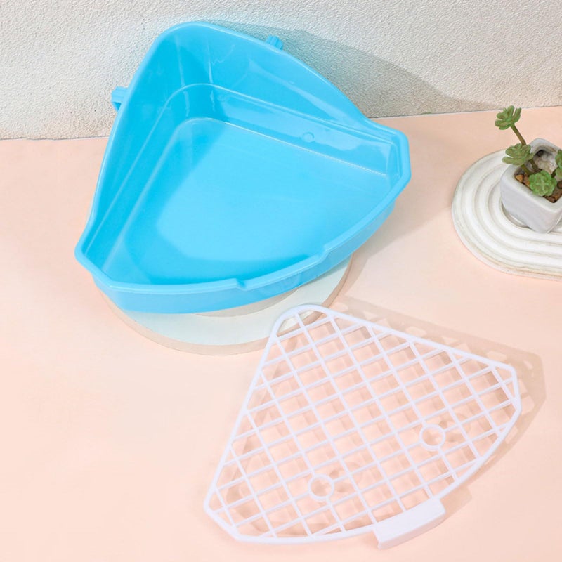 Corner Toilet Tray For Small Pet Animal Cage Bedding Litter Box Potty Training Accessories B - Image 5
