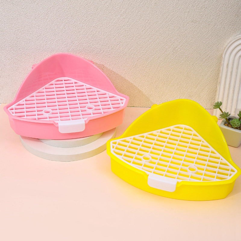 Corner Toilet Tray For Small Pet Animal Cage Bedding Litter Box Potty Training Accessories B - Image 4