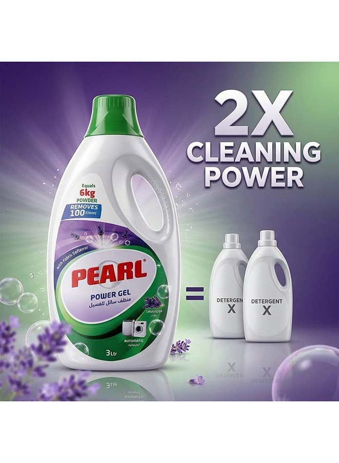 Pearl Lavender Liquid Detergent 3 L Value Pack With Built-in Fabric Softener Liquid  Detergent for Clothes, Removes 100% Tough Stains, 2X Freshness - Image 2